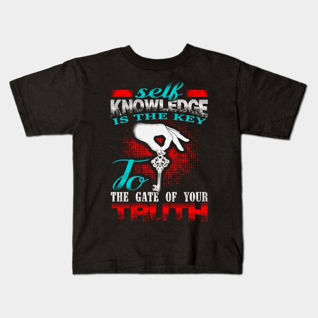 Self Knowledge is the Key Kids T-Shirt by BoscosShirts